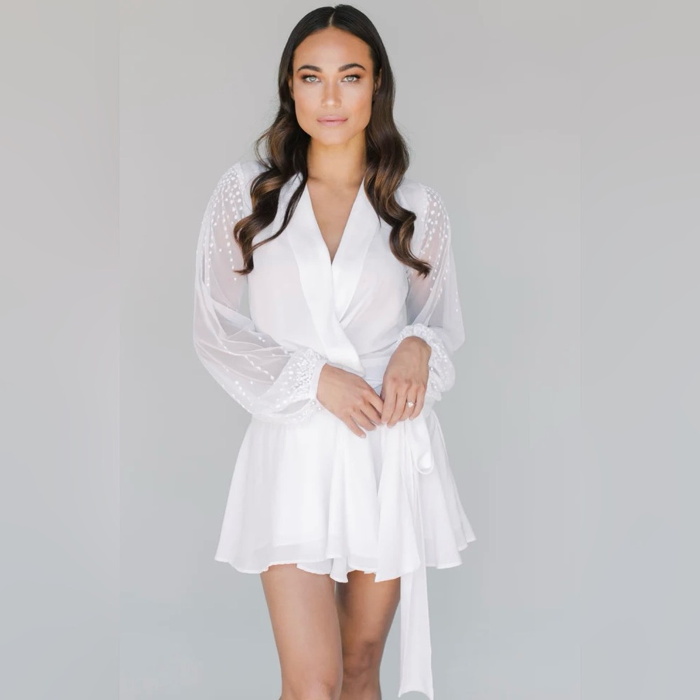 White wedding robe